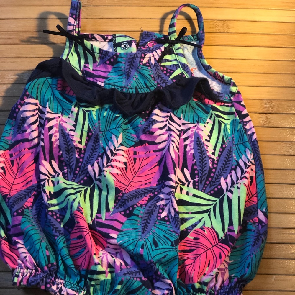 Floral romper - baby girl